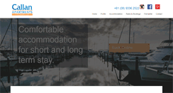 Desktop Screenshot of callanapartments.com.au